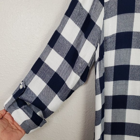 Crown & Ivy Long Sleeve Gingham Shirt Dress - Picture 5 of 8